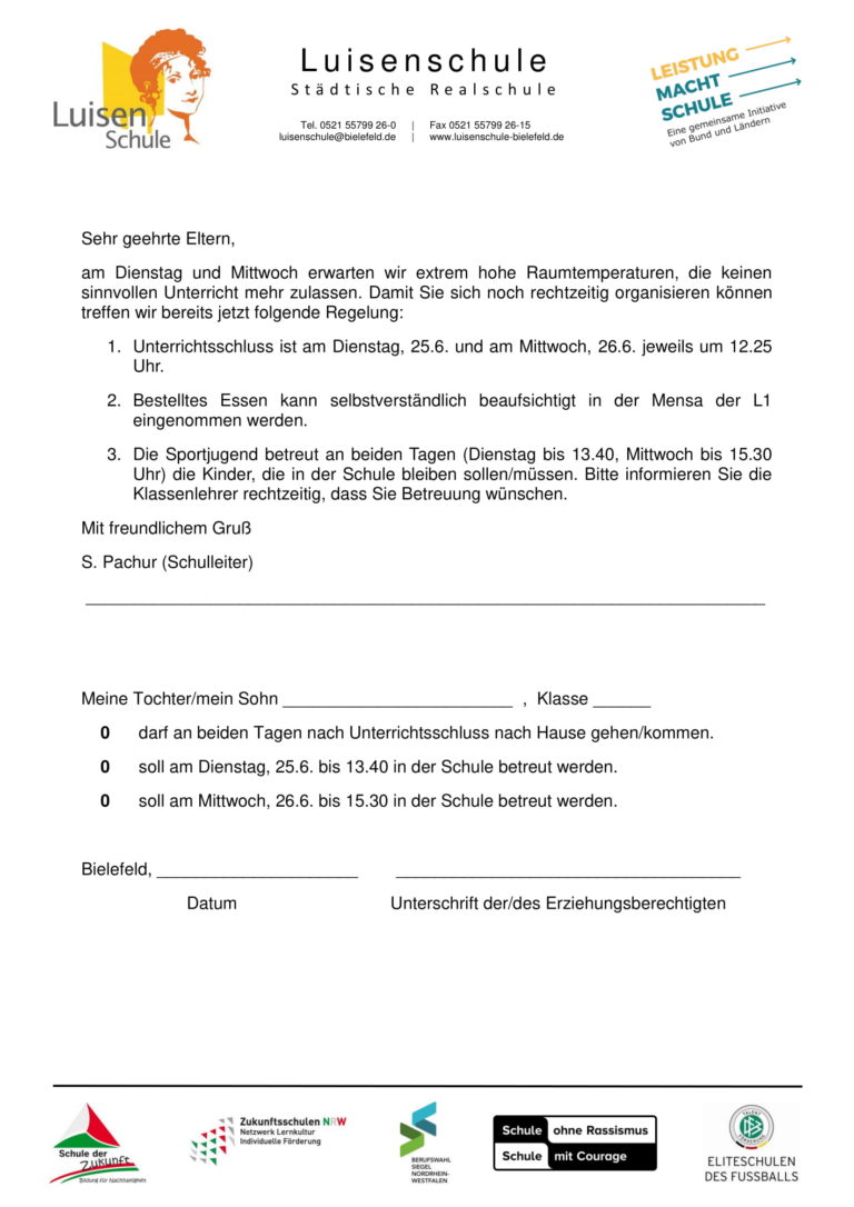 Elternbrief vom 24.06.2019